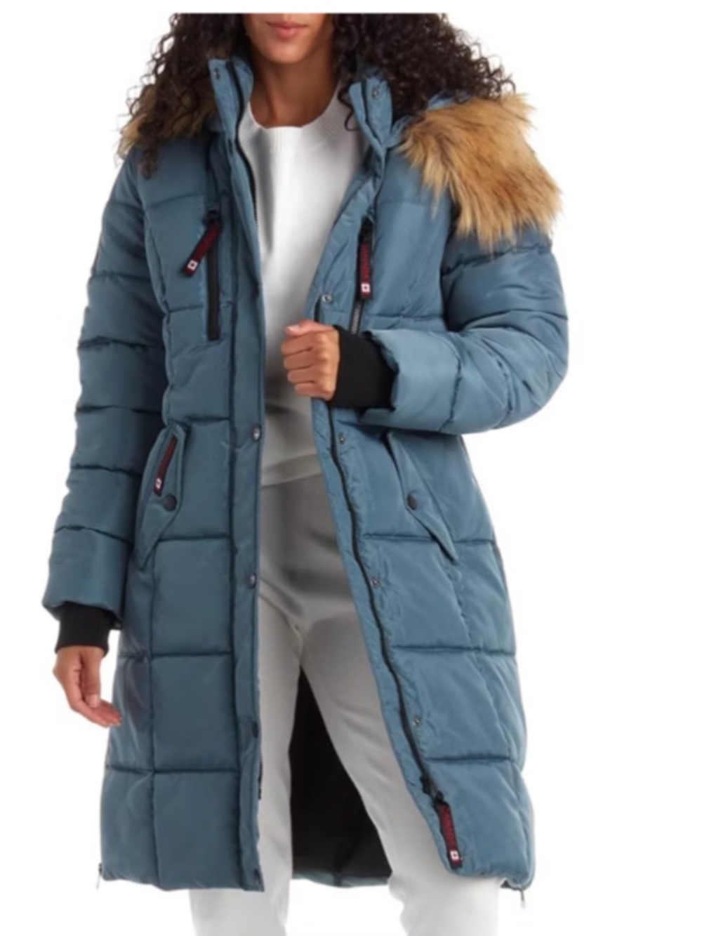 Canada Weather Gear Women's Heavyweight Puffer Parka "Teal Ocean" SZ L, NWT